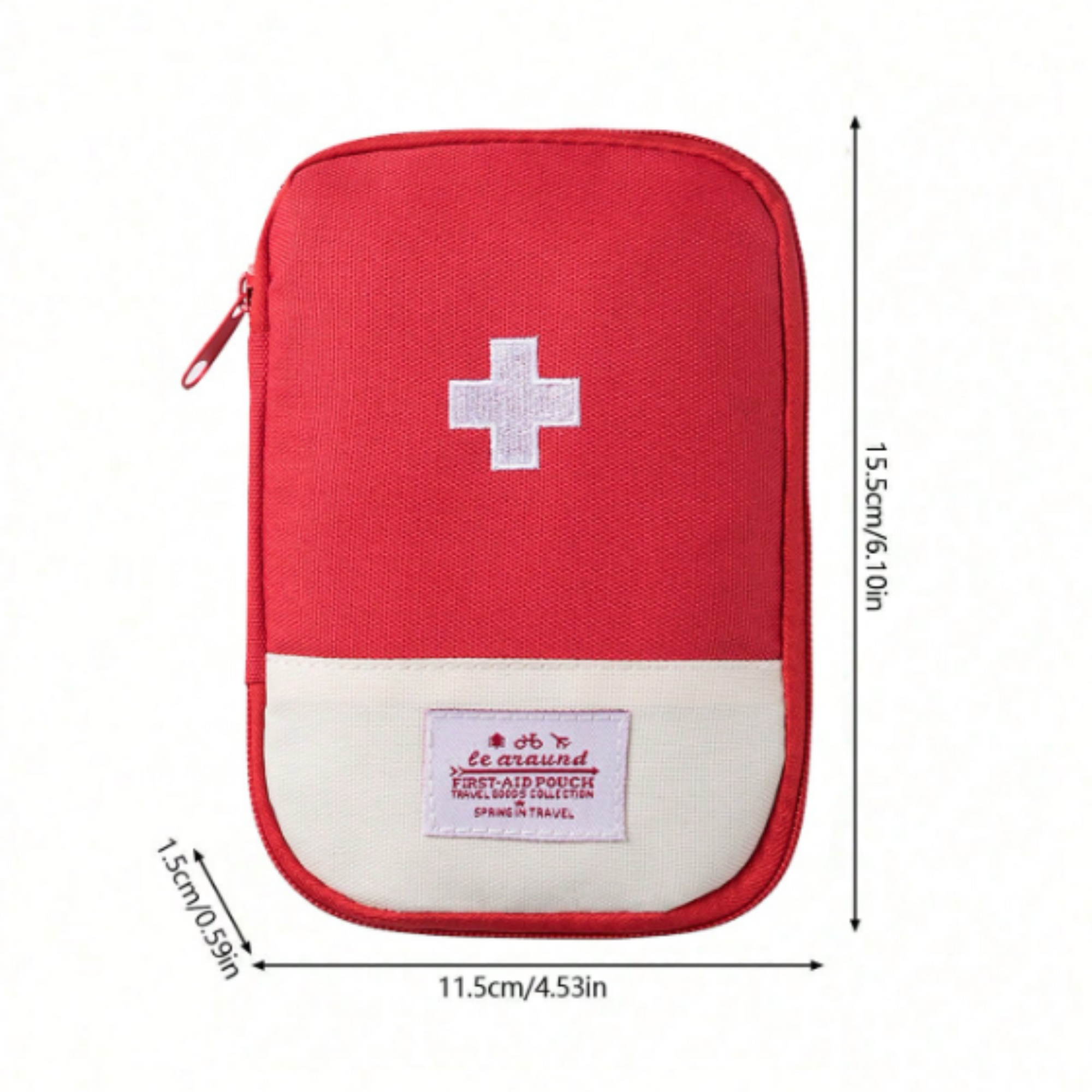 Nylon Waterproof First-Aid Travel Medicine Bag (Red)