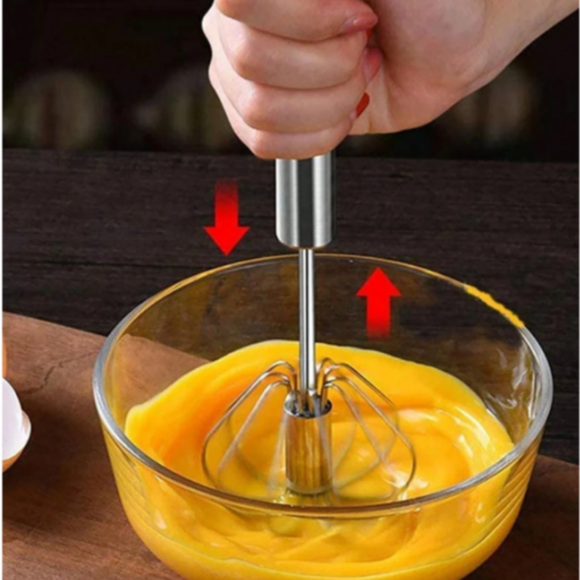 Semi-Automatic Stainless Steel Rotary Whisk
