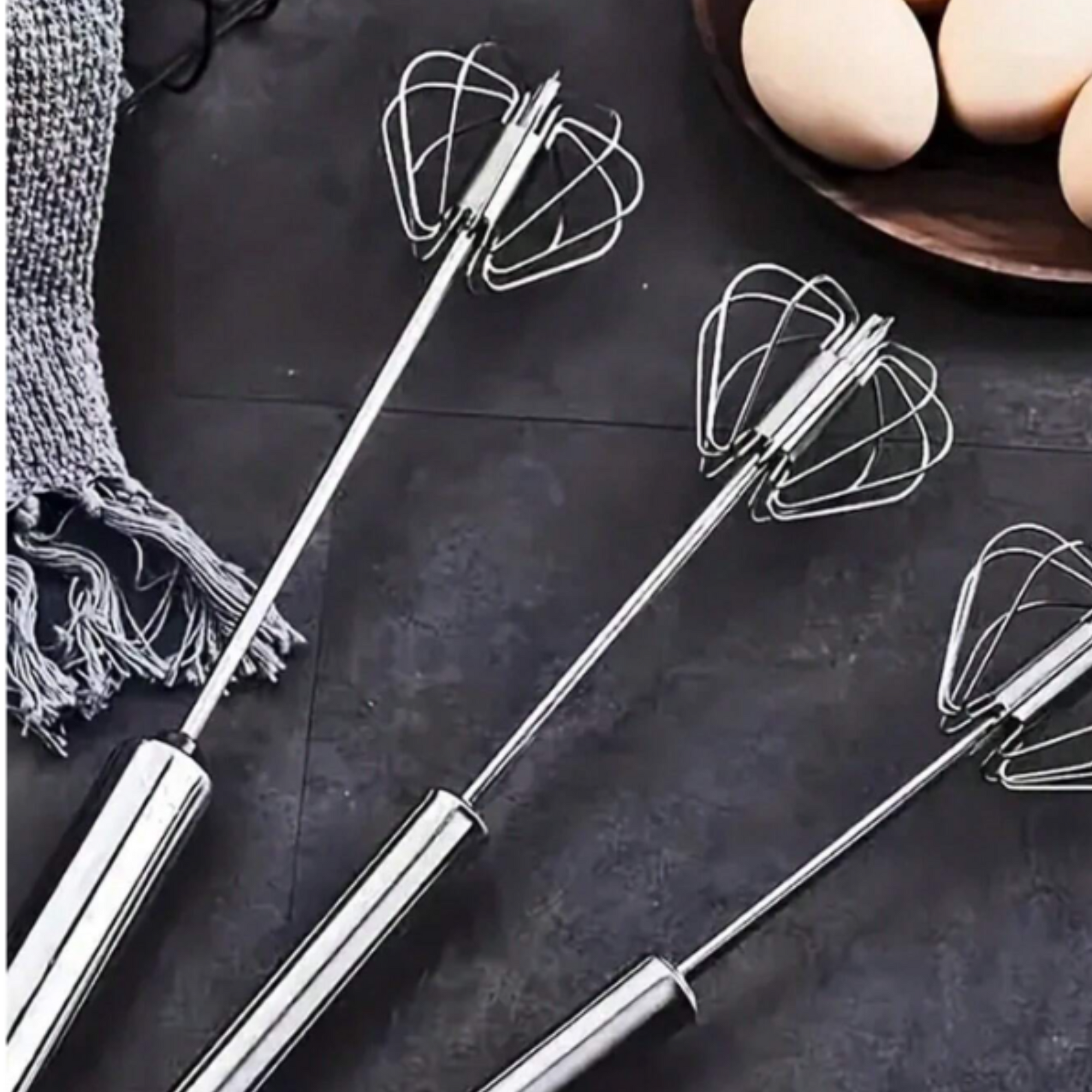 Semi-Automatic Stainless Steel Rotary Whisk