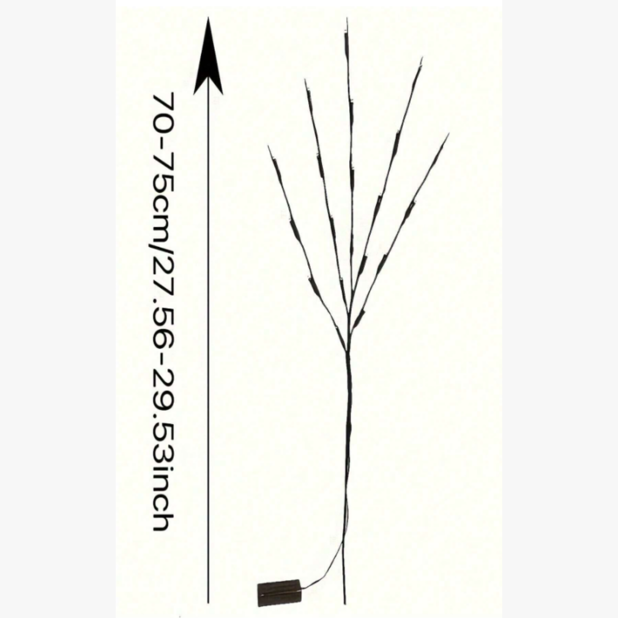 LED branch light dimensions