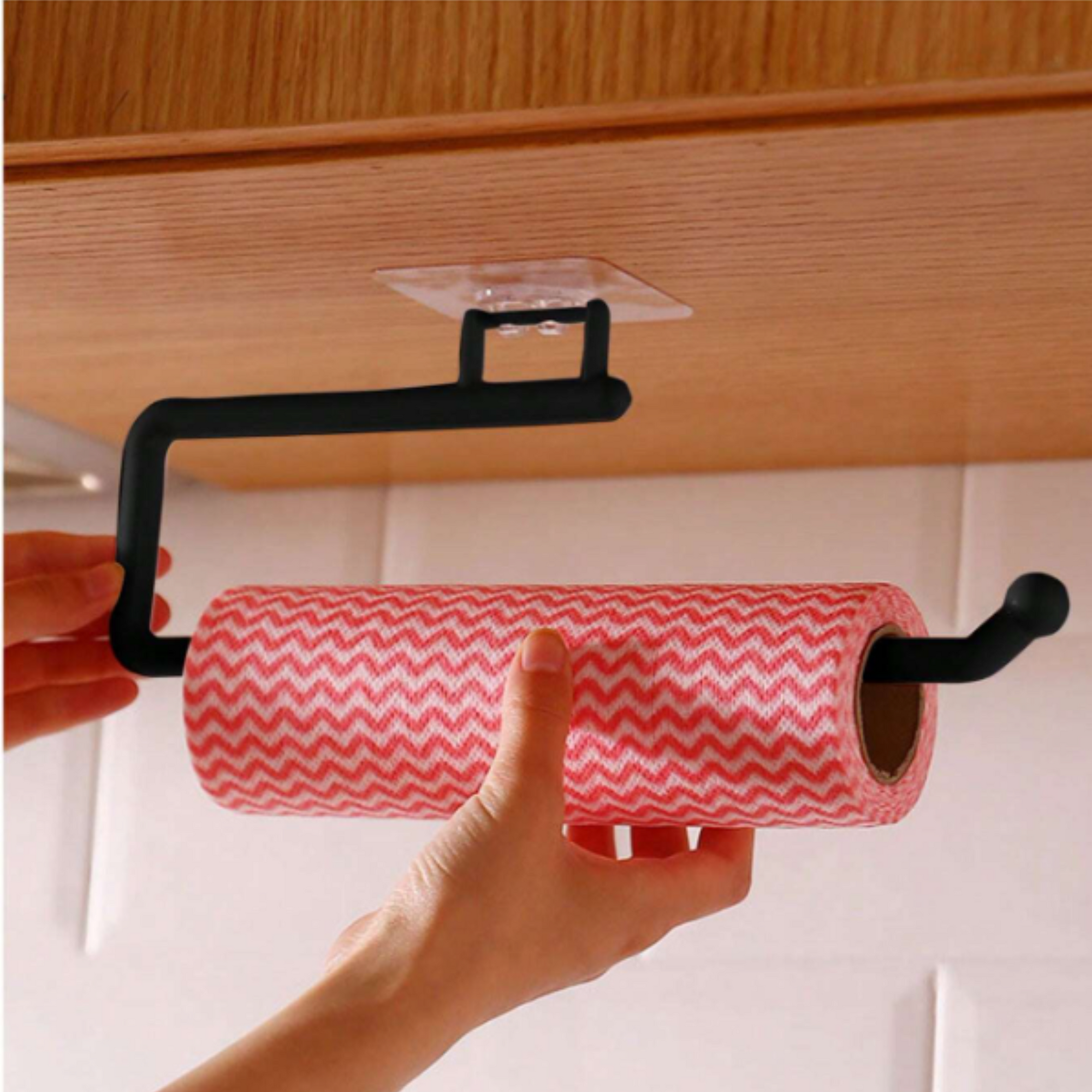 kitchen roll holder black