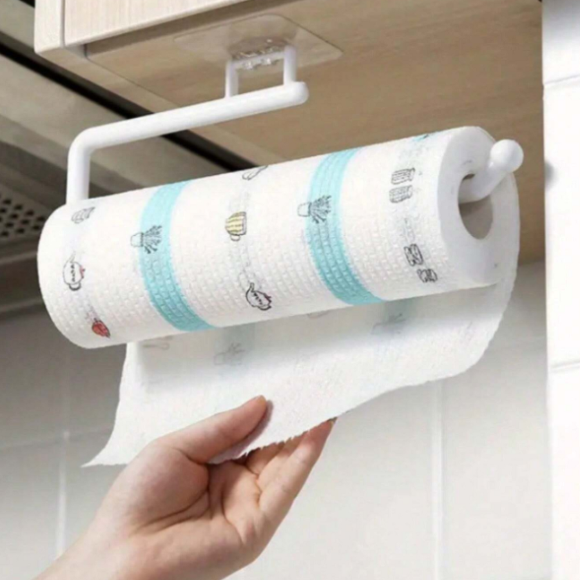 kitchen toilet roll holder white