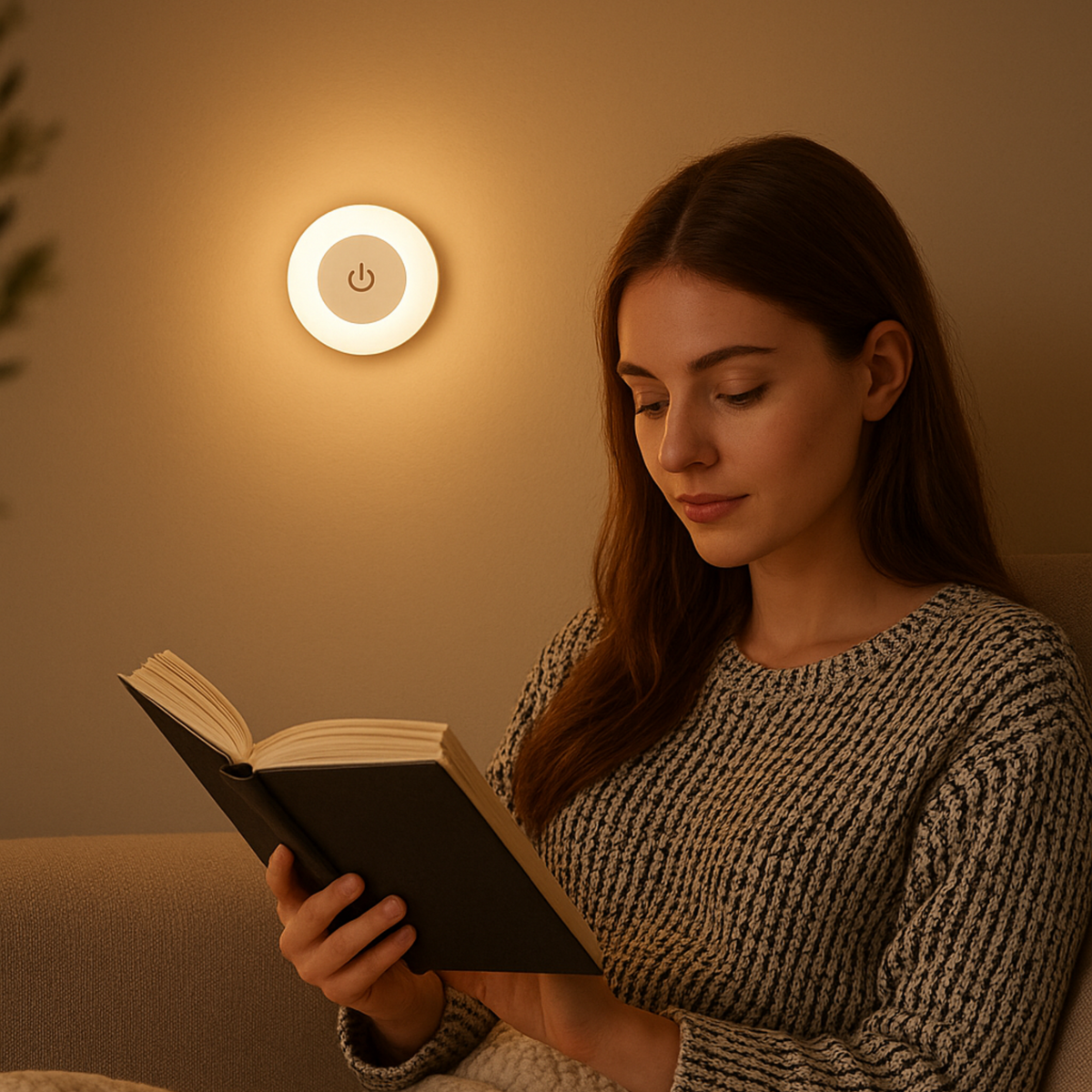 mini round night light