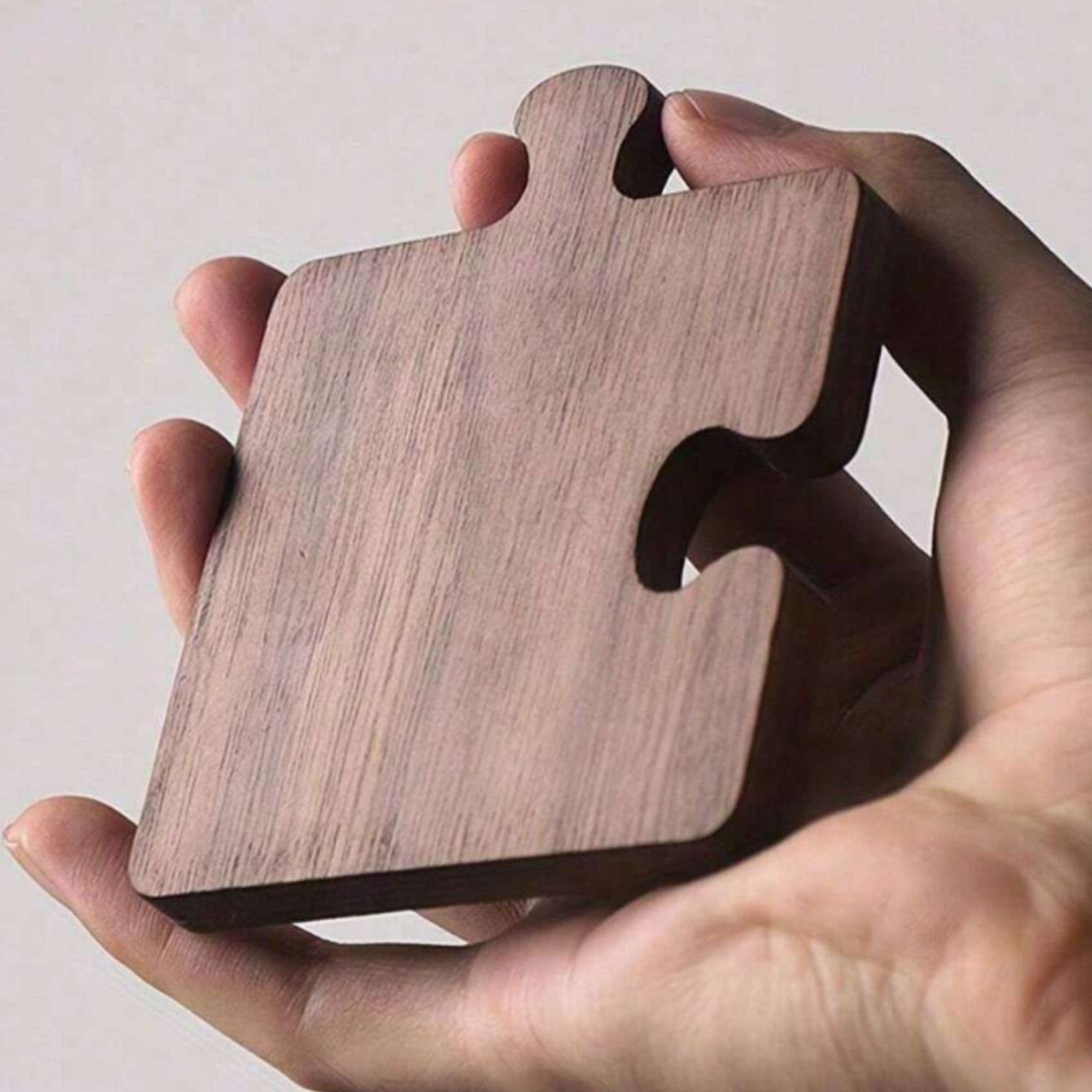 puzzle design wooden coaster