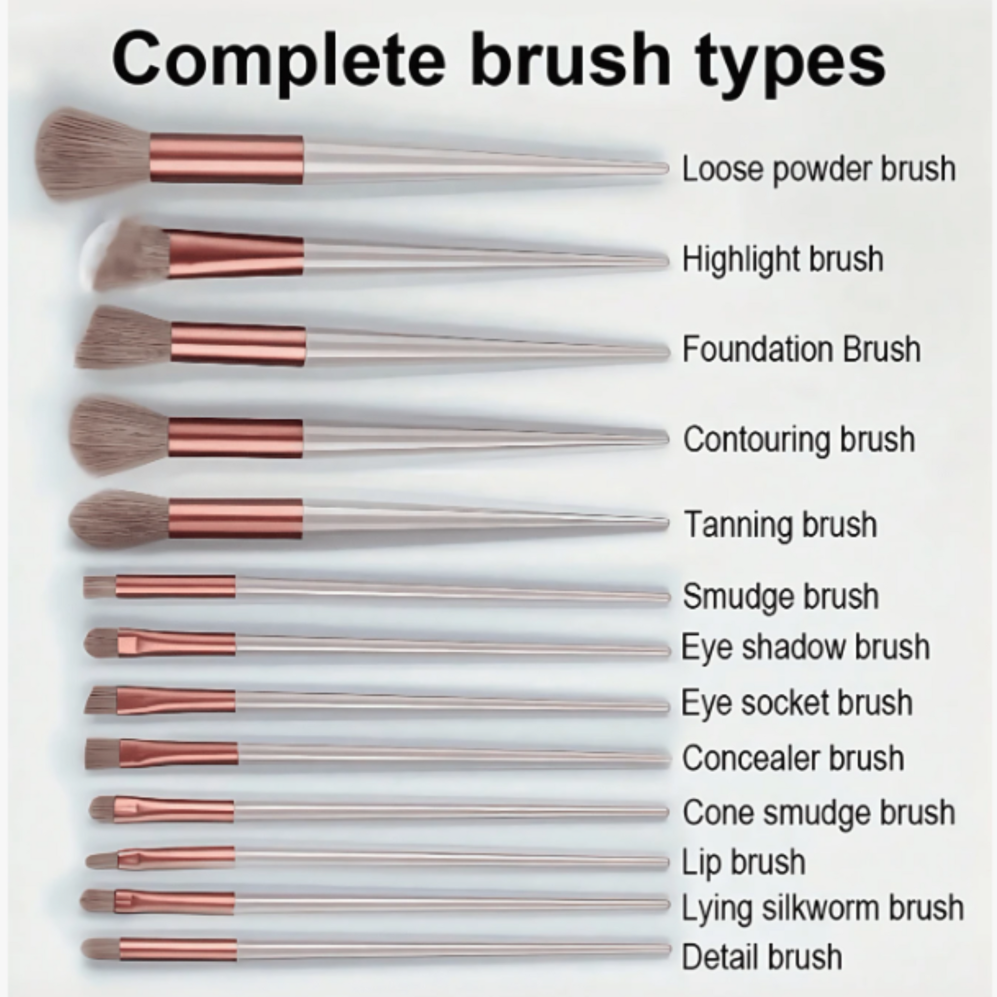types of makeup brushes