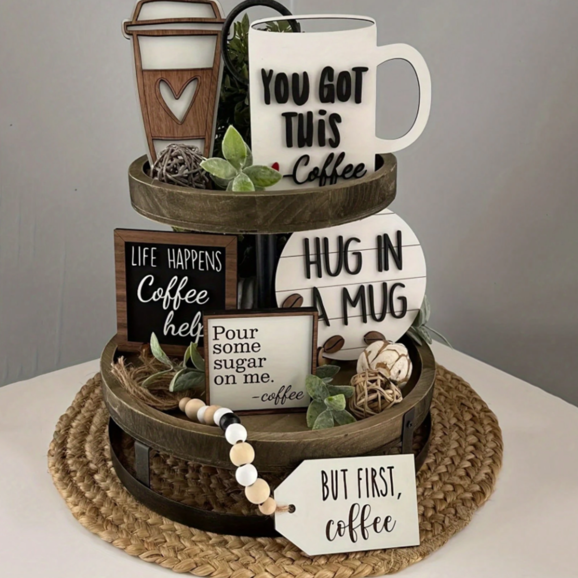 wooden coffee signs