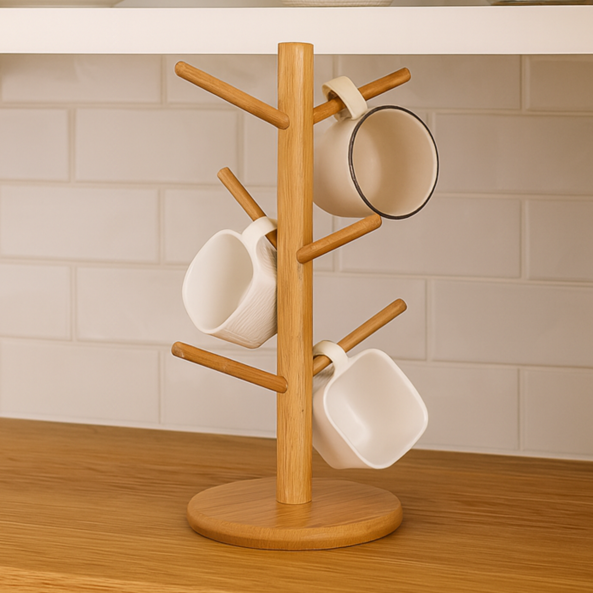 wooden cup organizer