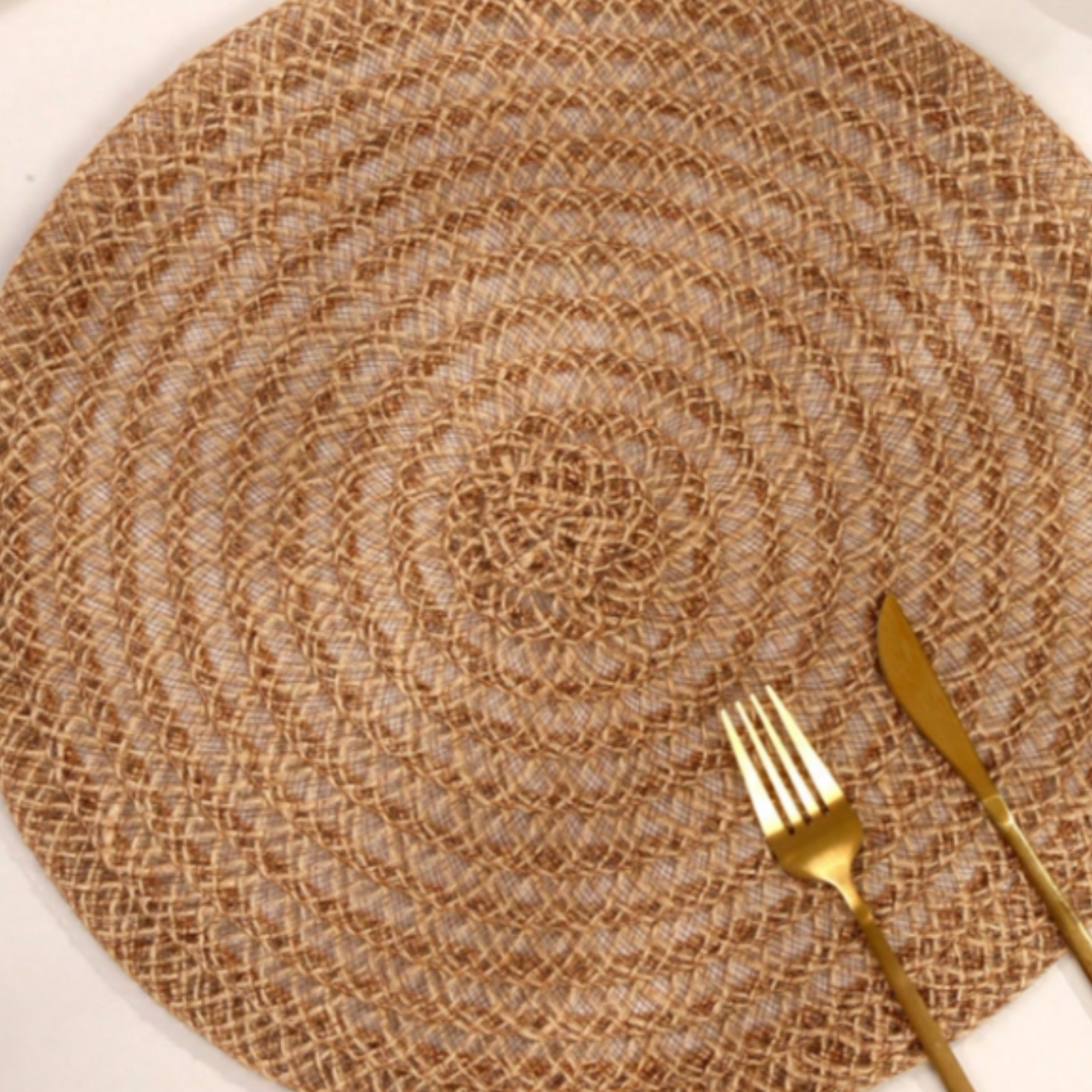 woven round placemats