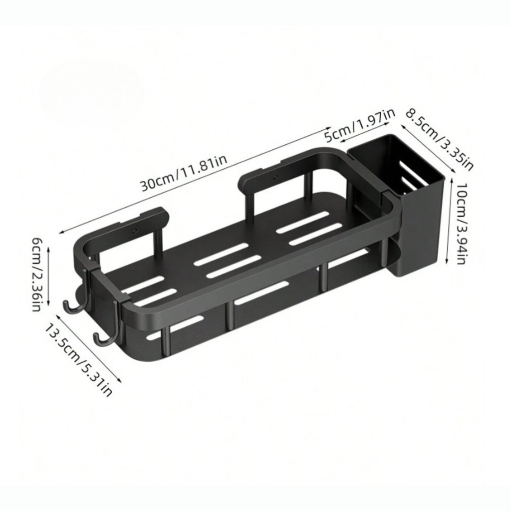 No-Drill Wall-Mounted Bathroom Shelf