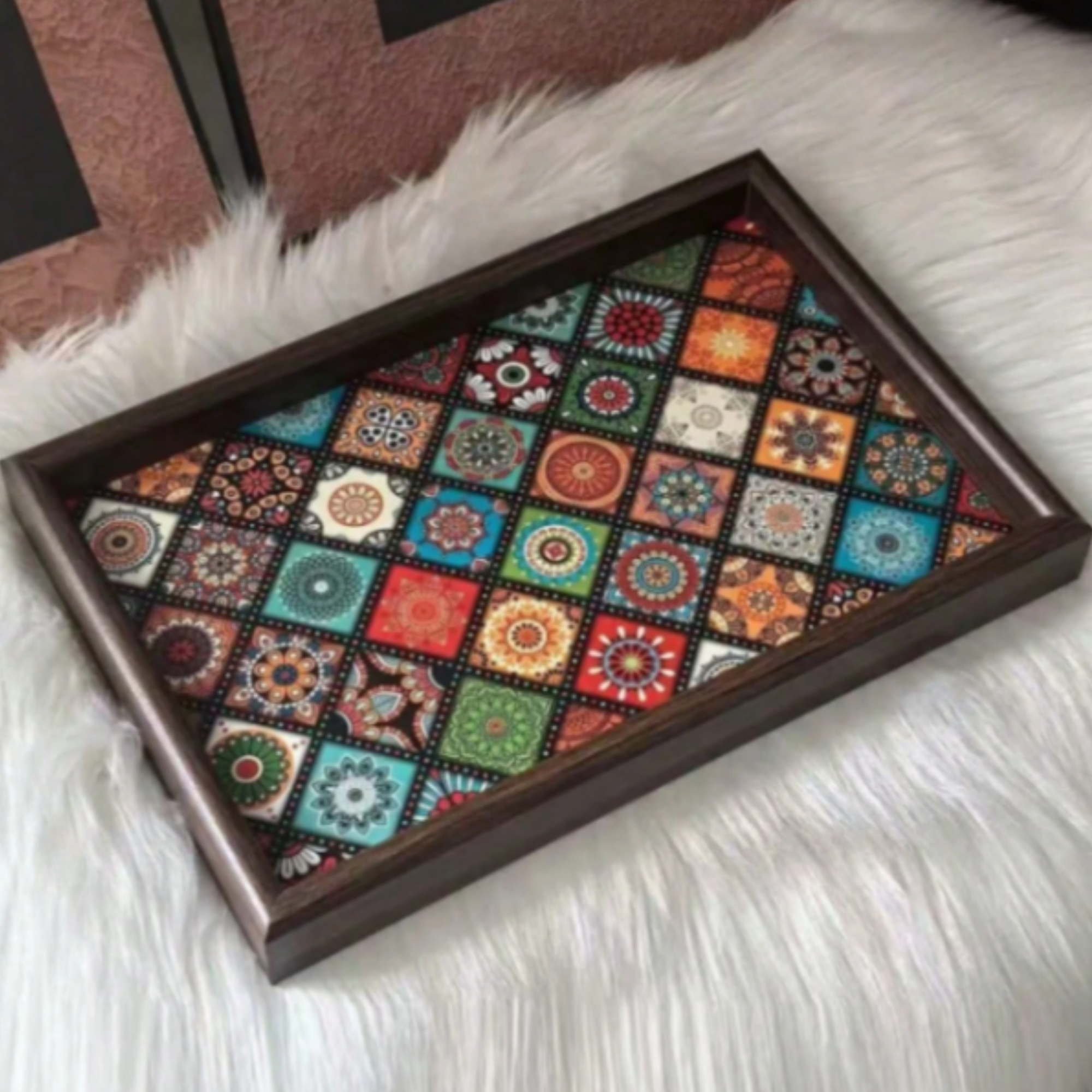 colorful serving tray