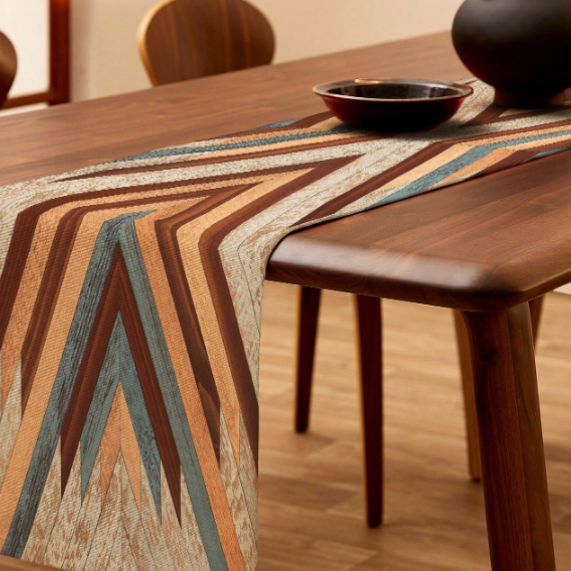 geometric table runner