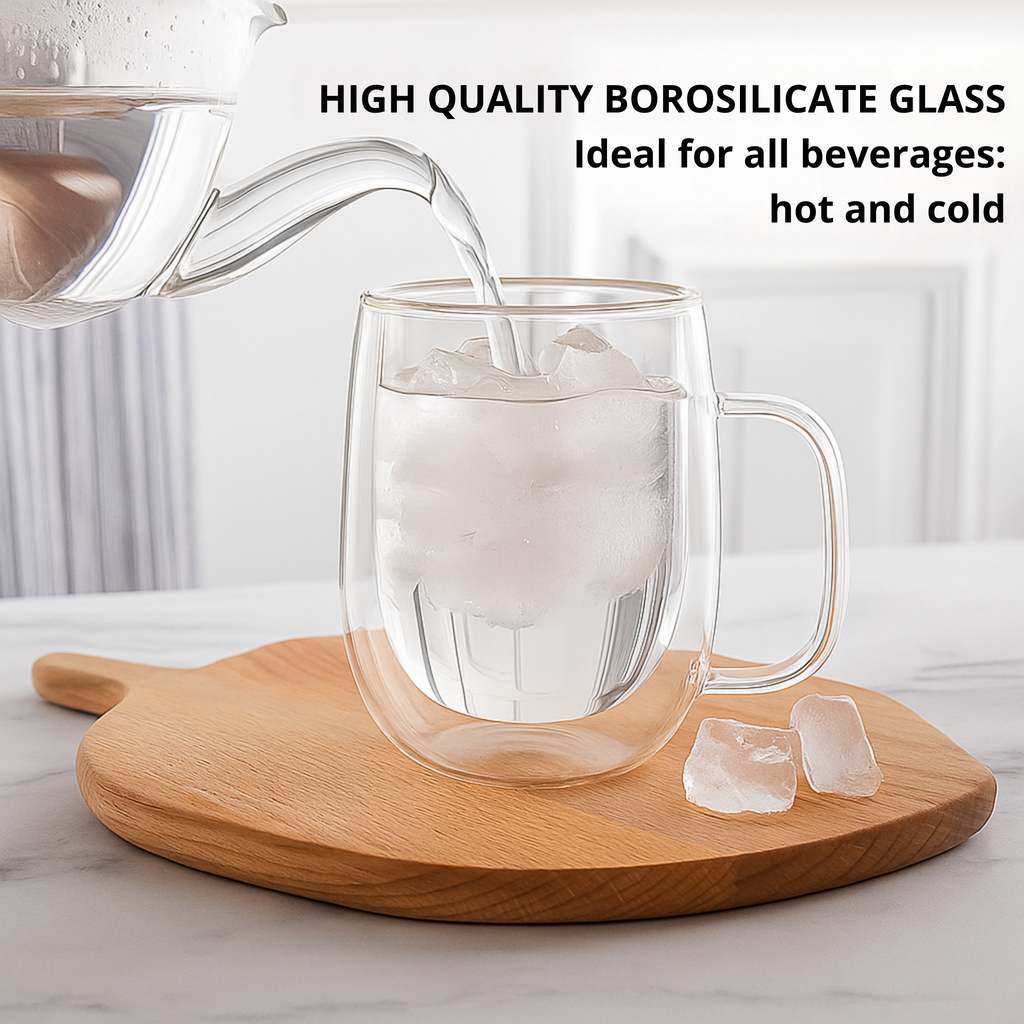 glass coffee mug 350ml