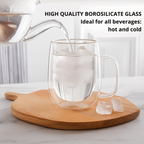 glass coffee mug 350ml
