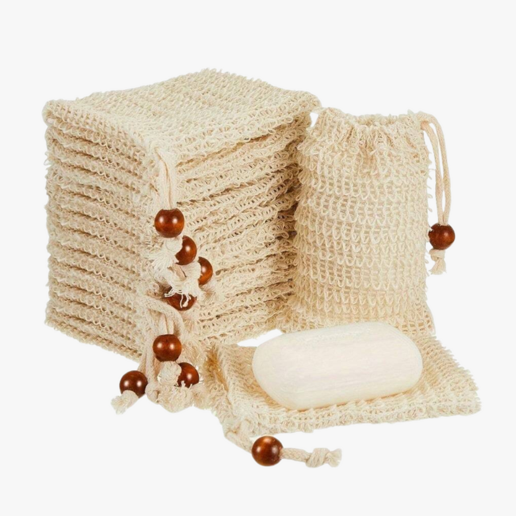 natural sisal soap bag