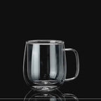 Double-Layer Insulated Glass Coffee Cup - 350ml
