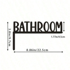 toilet door sign measurements