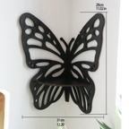 wooden black corner shelf
